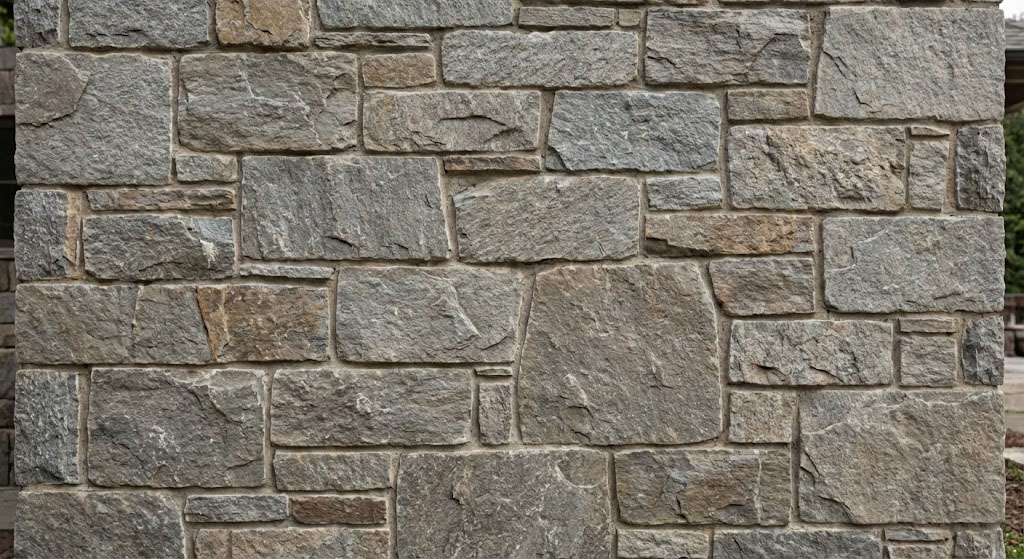 Zid placat cu piatră cioplită